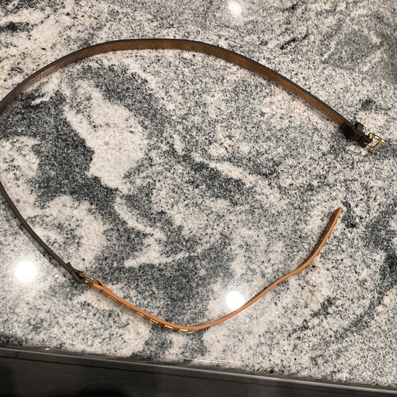 Michael Kors  Brown and beige  Logo Belt Sz small - Picture 9 of 9